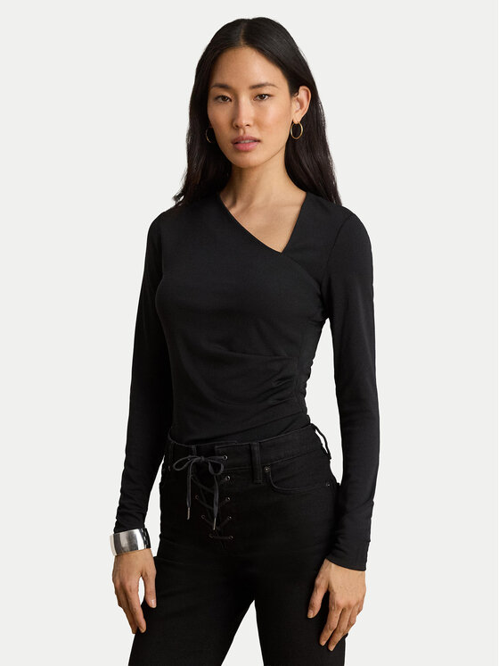 LAUREN RALPH LAUREN Bluzka 200P13936001 Czarny Regular Fit