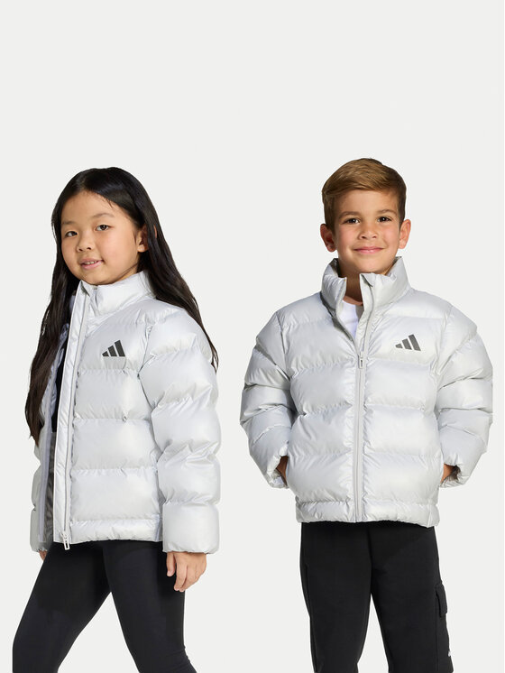 adidas Kurtka zimowa JW2474 Srebrny Regular Fit