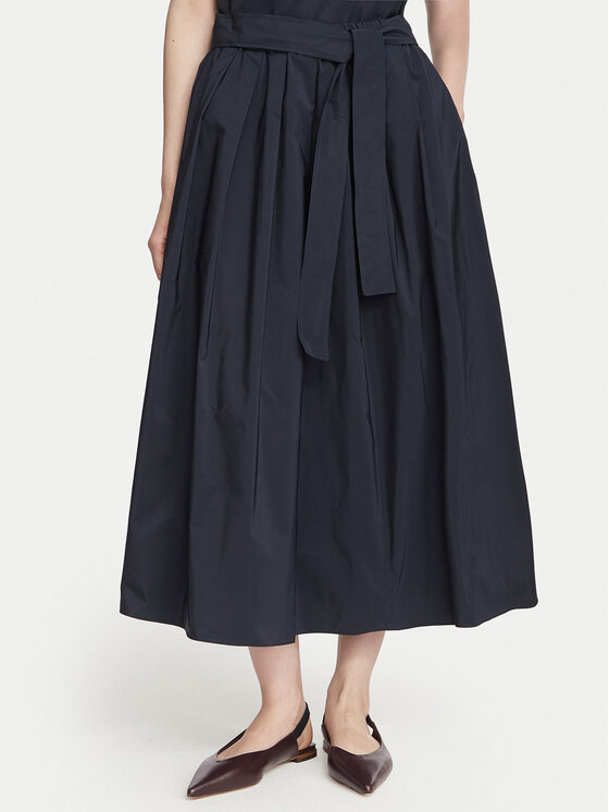 Weekend Max Mara Spódnica midi Alpaca 2625106041 Granatowy Regular Fit