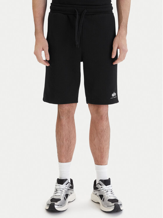 Alpha Industries Szorty sportowe Basic 156367 Czarny Regular Fit
