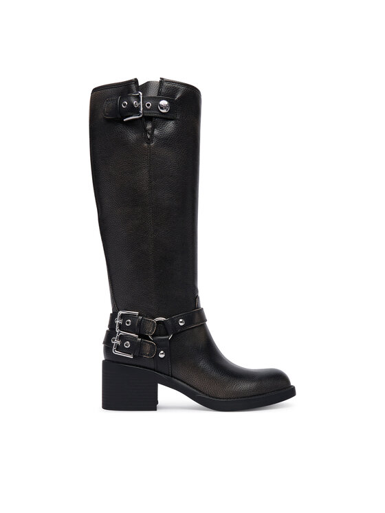 Guess Kozaki FLTMAT LEA11 Czarny