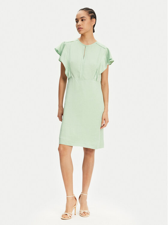 BOSS Sukienka letnia Deliniara 50537402 Zielony Regular Fit