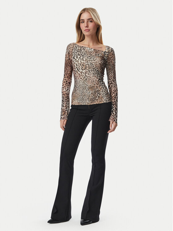 Guess Bluzka W6BP23 K6260 Beżowy Regular Fit