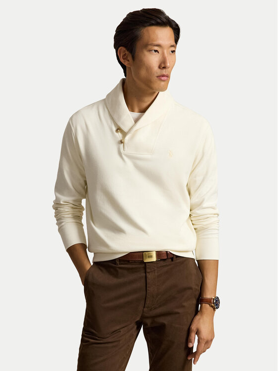 Polo Ralph Lauren Sweter 710877989500 Kremowy Regular Fit