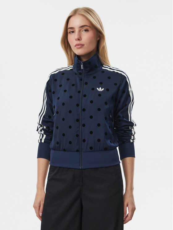 adidas Bluza Satin Polka Dots Tt Track Top LI2852 Niebieski Regular Fit