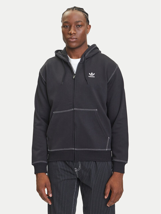 adidas Bluza Essentials Trefoil JW0969 Czarny Regular Fit