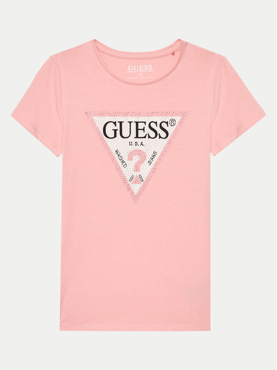 Guess T-Shirt J2YI51 K6YW1 Różowy Regular Fit