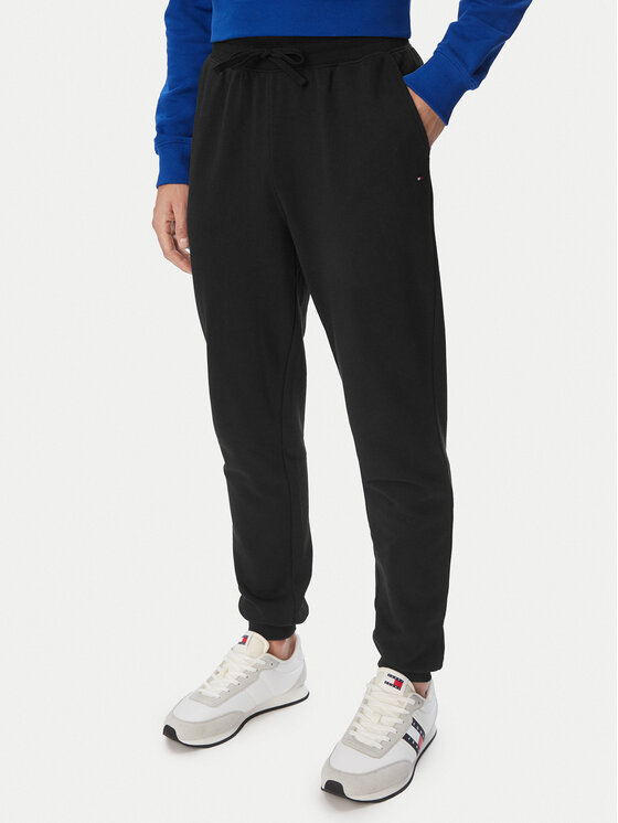 Tommy Hilfiger Spodnie dresowe Essential MW0MW37236 Czarny Regular Fit