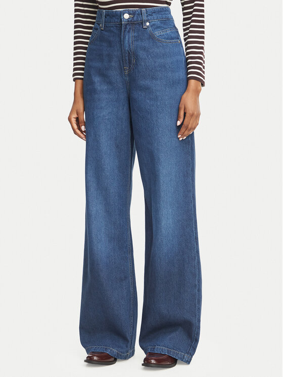 BOSS Jeansy 50569156 Niebieski Wide Leg