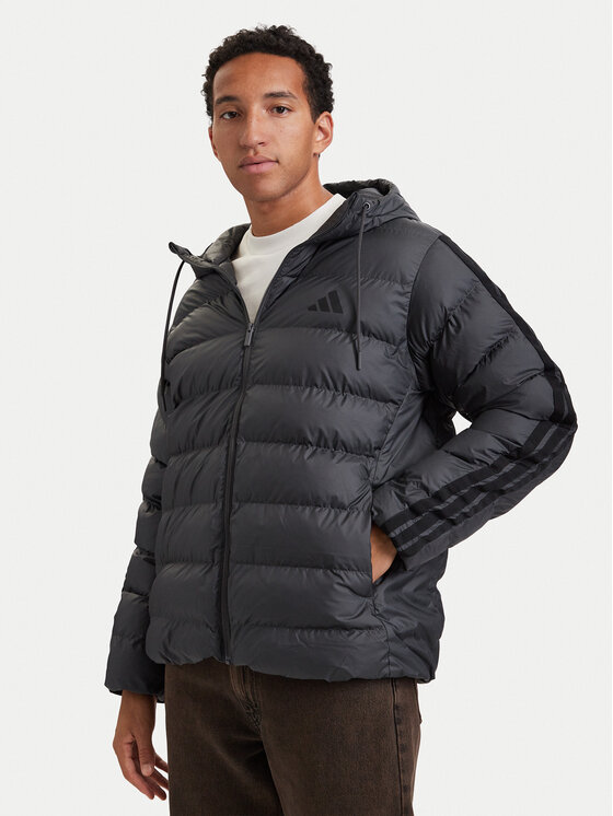 adidas Kurtka zimowa Essentials Climawarm 3-Stripes KE0253 Szary ciemny Regular Fit