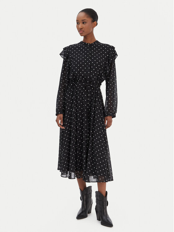 JOOP! Sukienka codzienna Dot 30100092 Czarny Regular Fit