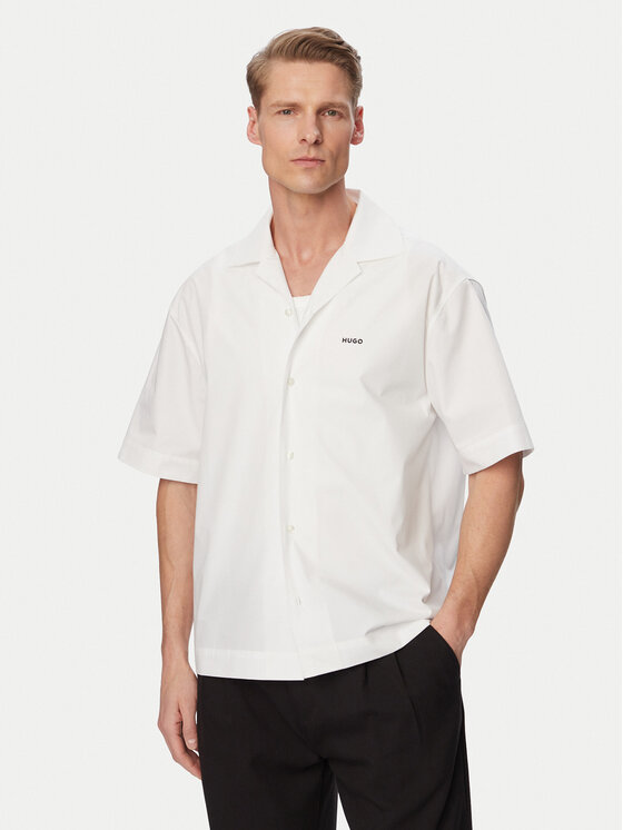 HUGO Koszula Espino 50560580 Biały Oversize