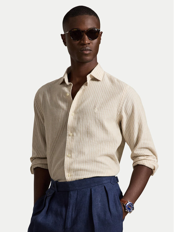 Polo Ralph Lauren Koszula 710B16700007 Beżowy jasny Regular Fit