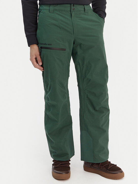 Quiksilver Spodnie snowboardowe Forever Stretch EQYTP03238 Zielony Modern Fit