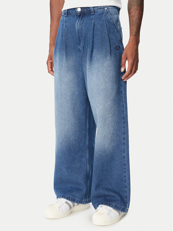 adidas Jeansy KQ8864 Niebieski Loose Fit