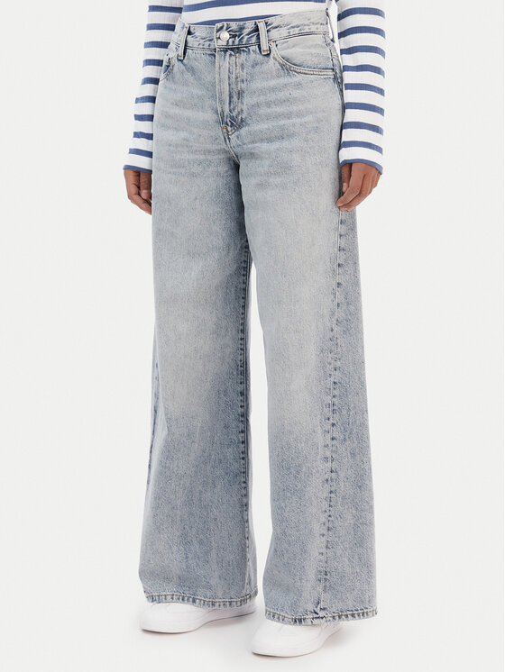 Tommy Hilfiger Jeansy 70's WW0WW48519 Niebieski Wide Leg
