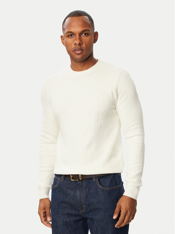 Guess Sweter M6BR23 Z1373 Kremowy Regular Fit