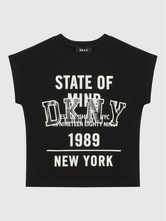 DKNY T-Shirt D35S01 M Czarny Relaxed Fit