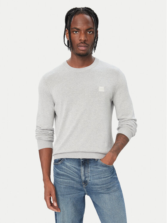 BOSS Sweter Kanovano 50527583 Szary Regular Fit