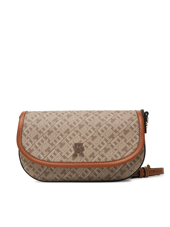 Tommy Hilfiger Torebka Th Monoplay Saddle Bag AW0AW19172 Beżowy jasny