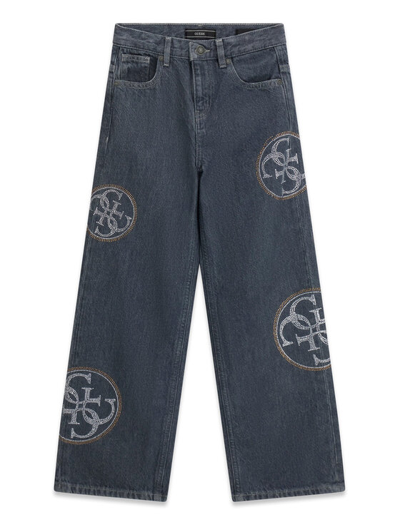 Guess Jeansy J6YA02 D1209 Szary Wide Leg