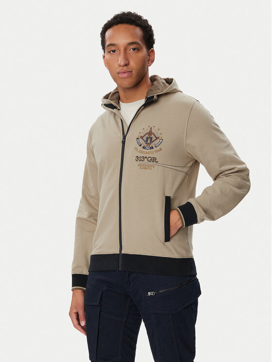 Aeronautica Militare Bluza 262FE2131UF00662 Beżowy Regular Fit