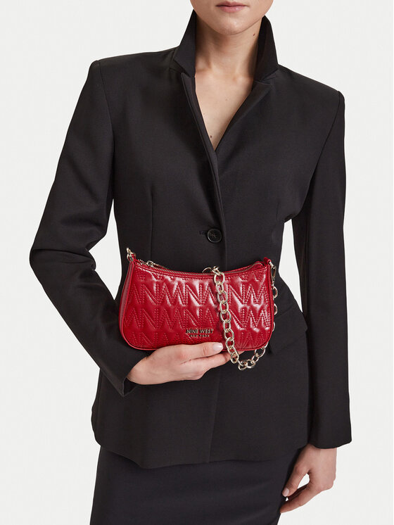 Nine West Torebka CEO-SILKEN GLOW-LA482-7888 Czerwony