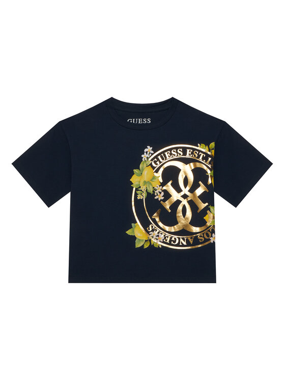 Guess T-Shirt J6GI00 K6YW4 Granatowy Regular Fit