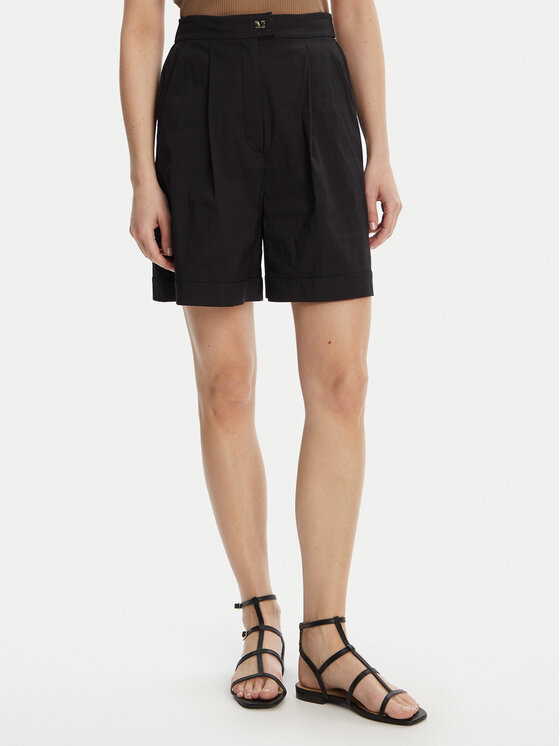 Max Mara Beachwear Bermudy Sultano 2516141019 Czarny Relaxed Fit