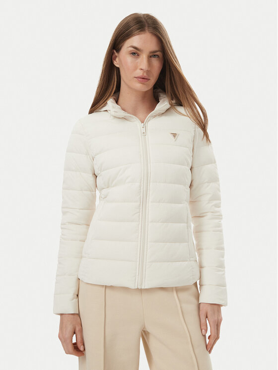 Guess Kurtka przejściowa V4YL04 WF3X0 Écru Regular Fit
