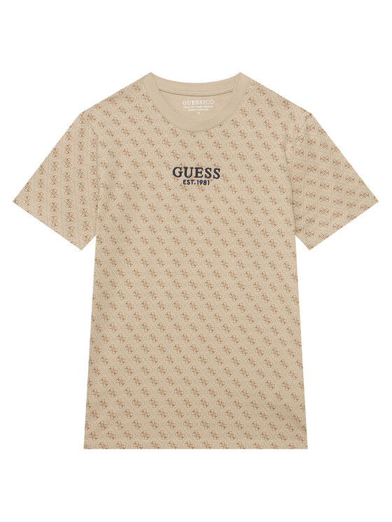 Guess T-Shirt L6YI17 K3744 Beżowy Regular Fit