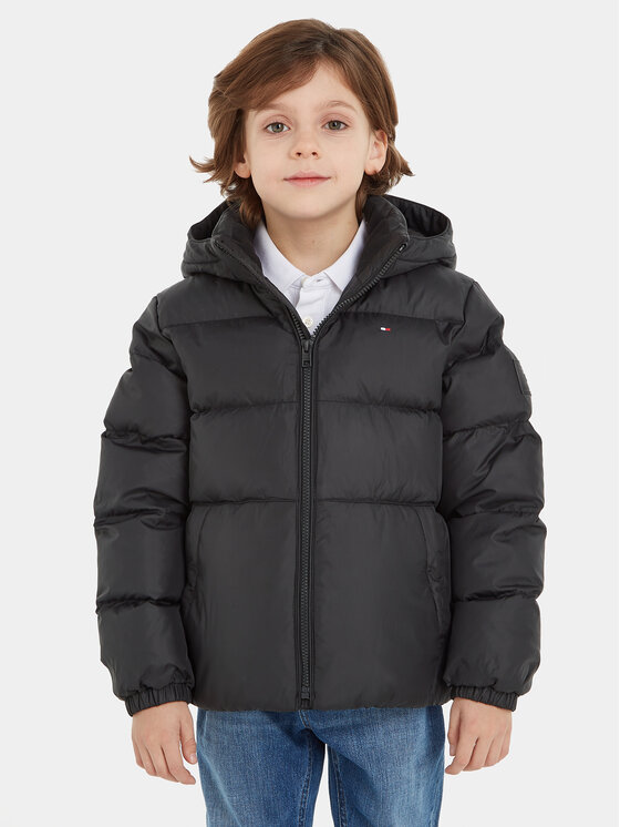 Tommy Hilfiger Kurtka zimowa Essential KB0KB08341 D Czarny Regular Fit