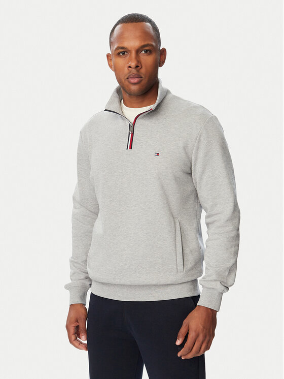 Tommy Hilfiger Bluza Tipping Terry MW0MW44943 Szary Regular Fit