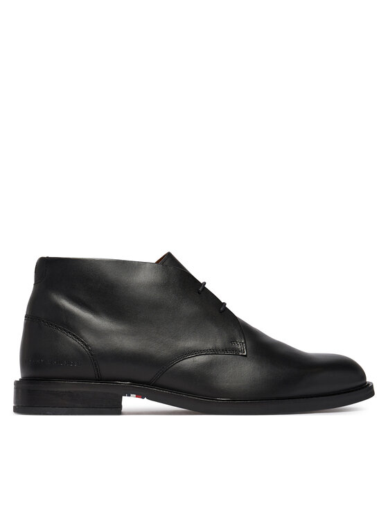 Tommy Hilfiger Trzewiki Corporate Dressy Lth Lace Boot FM0FM05949 Czarny