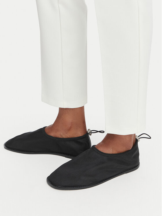 Calvin Klein Baleriny Stretch Ballerina Shoe Spac Mesh HW0HW03041 Czarny