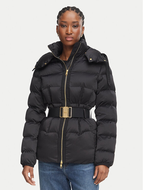 Elisabetta Franchi Kurtka zimowa PI-92D-66E2 Czarny Slim Fit