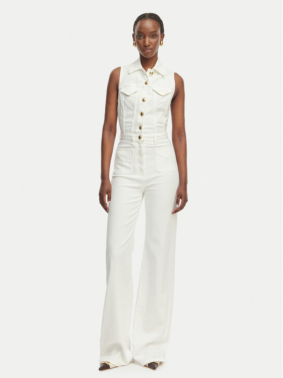Elisabetta Franchi Kombinezon TJ-45N-61E2-V550 Biały Regular Fit