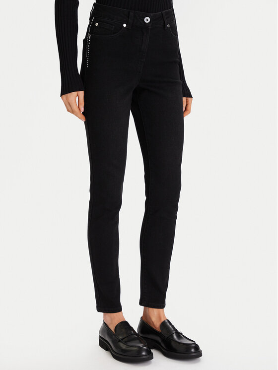 Morgan Jeansy 252-PAVI Czarny Slim Fit