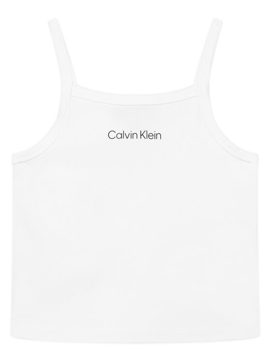 Calvin Klein Jeans Top LVCKSJB12G Biały Slim Fit