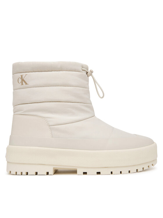 Calvin Klein Śniegowce Vulc Flatform Snowboot Nyl HW0HW03245 Kremowy