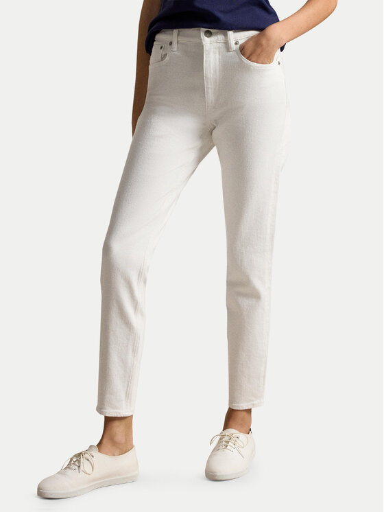 Polo Ralph Lauren Jeansy 211970682001 Biały Super Slim Fit