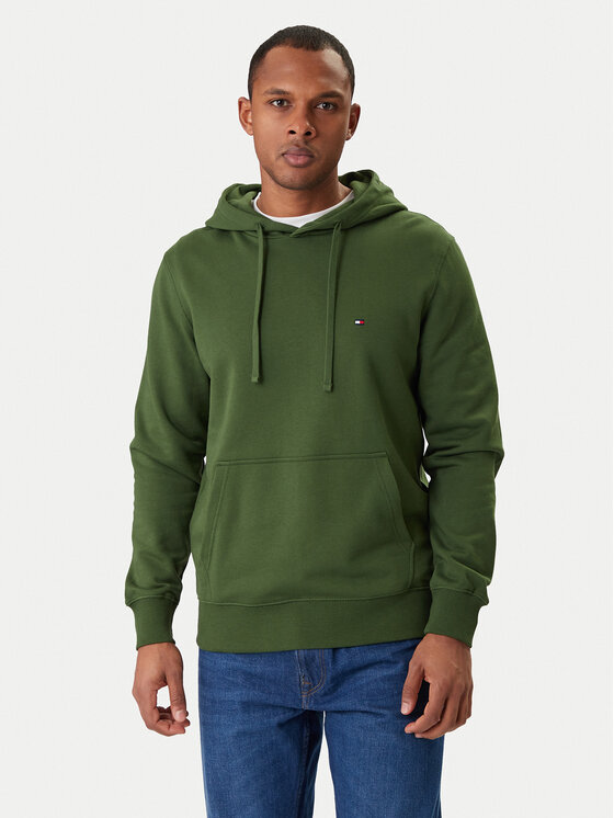Tommy Hilfiger Bluza Essential MW0MW37235 Zielony Regular Fit