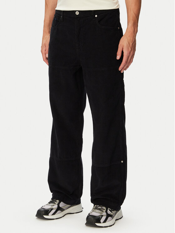 Karl Lagerfeld Jeans Spodnie materiałowe B3M10017 Czarny Relaxed Fit