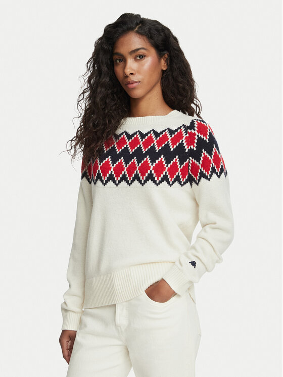 Robe di Kappa Sweter Arosa 63137JW Kremowy Regular Fit