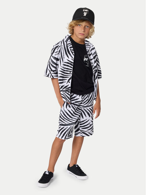 Karl Lagerfeld Kids T-Shirt Z31103 D Czarny Regular Fit