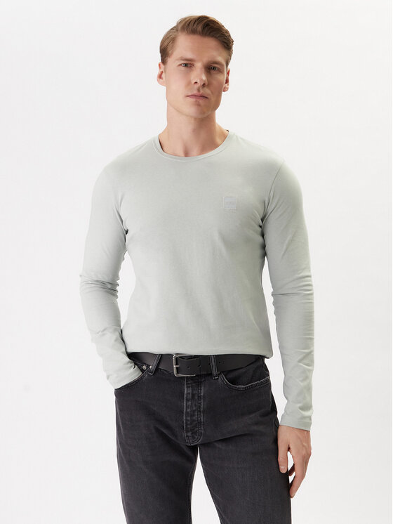 BOSS Longsleeve Tacks 50512111 Szary Regular Fit