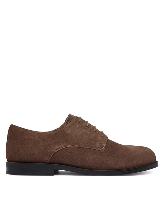 Calvin Klein Półbuty Ess Rubber Derby Su HM0HM02269 Brązowy ciemny