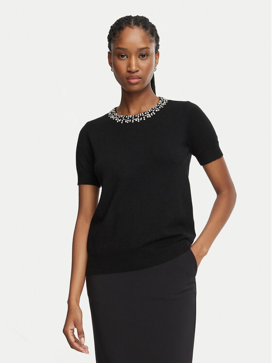 Rinascimento Bluzka CFM0012301003 Czarny Regular Fit