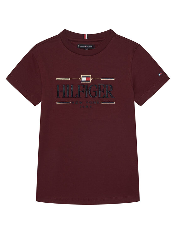 Tommy Hilfiger T-Shirt Icons KB0KB10360 Bordowy Regular Fit