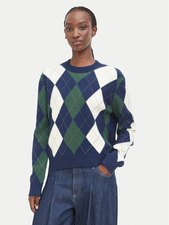 Guess Sweter W6BR48 Z1447 Granatowy Regular Fit